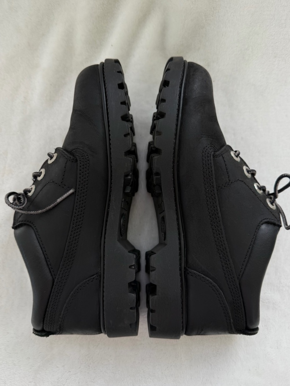 Timberland Waterproof Chukka Boots Combat Moto Boots Black Nubuck Size 7.5 - Picture 10 of 16